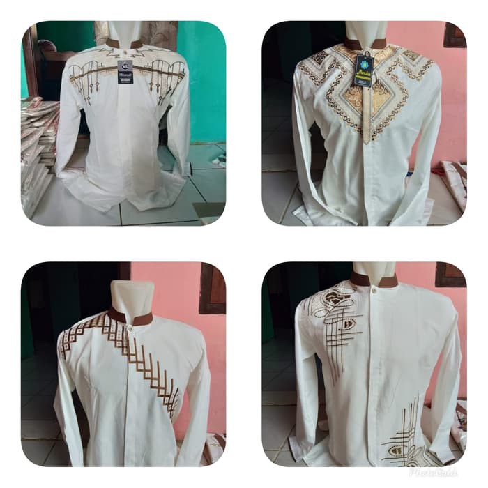 Koko Pria Dewasa Lengan Pendek Bawahnya Panjang - Utsman 02 Al P XN218 Baju Berbis Panjang Harga Gro