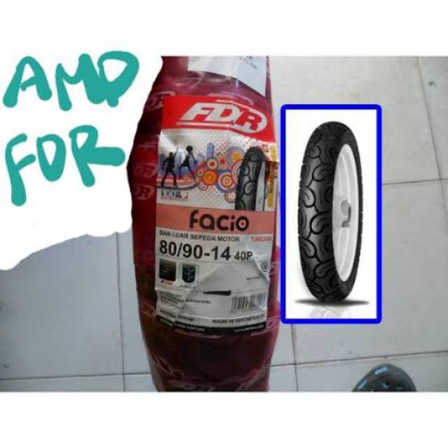 Ban 80/90-14 facio dan flemino FDR TUBELESS