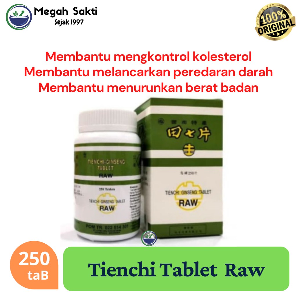 

Tienchi Tablet Raw ( Hijau ) 250's - Herbal untuk Kolesterol, Lancar darah dan Peninggi Badan CDK