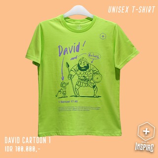 T SHIRT UNISEX DAVID CARTOON 1 TANGAN  PENGHARAPAN  