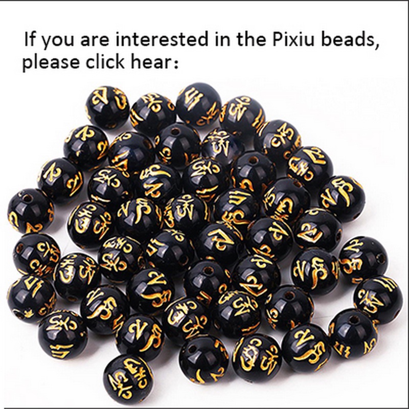 35 styles of sand gold pixiu six-character mantra obsidian transfer beads evil spirits lucky men's and women's bracelet bracelet factory wholesale in stock