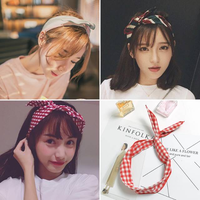 DC - Bando Bandana Kain Motif Ala Korea