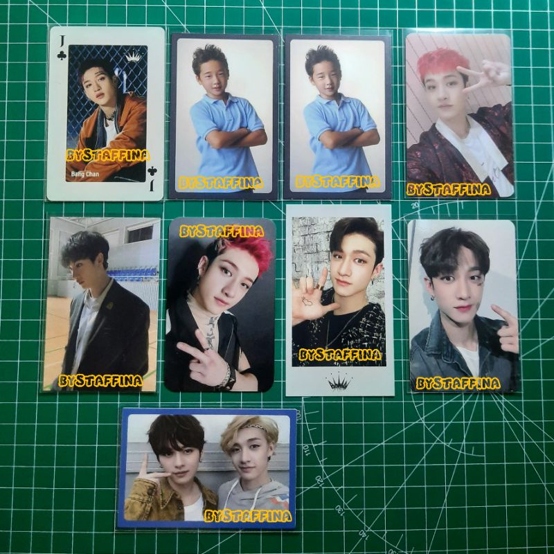 Stray Kids Photocard Bang chan - PLAYING CARD CH CHILDHOOD WF 1/2 LIM GO MECIMA LEE KNOW BANGINHO SO