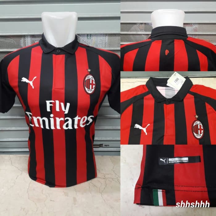 JERSEY BOLA AC MILAN HOME 2018/2019 GRADE ORI Import