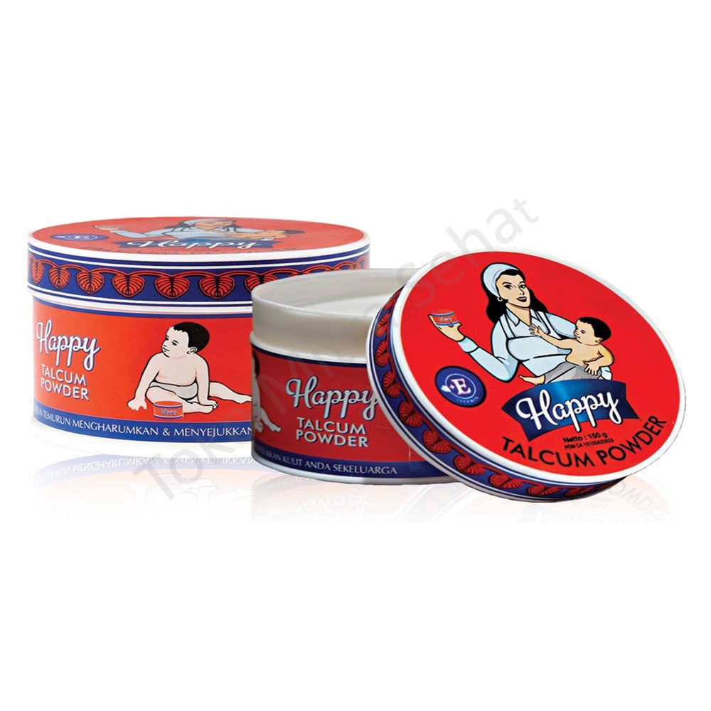 HAPPY TALCUM POWDER 150gr / BEDAK TABUR BAYI / BEDAK HAPPY / BEDAK BAYI HAPPY / BEDAK BABY / BEDAK T