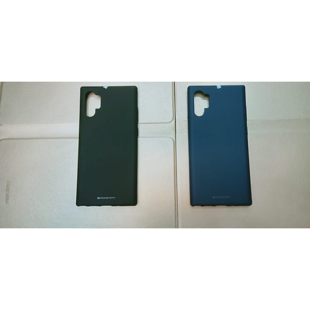 Anti fingerprint case Goospery samsung A20 A30 A50 A70 A80 M20 S8 S9 S10 plus - Hitam / Biru dongker