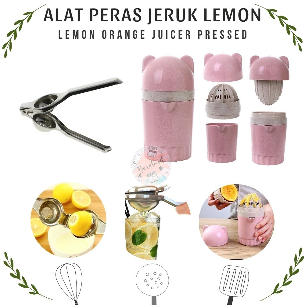 Alat Peras Parut Jeruk Lemon Jeruk Nipis Buah Serbaguna Stainless Steel Lemon Orange Juicer Pressed Squeezer Botol Plastik Food Grade