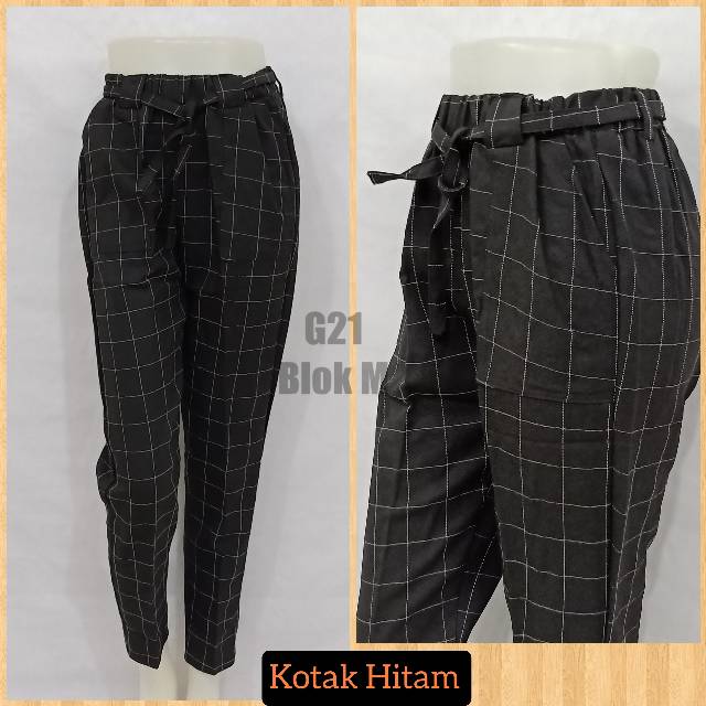 Celana Kerja Celana Panjang Kerja Wanita Model Baggy Pant Celana Kerja Kantor Formal Celana Casual Karet Pinggang 02