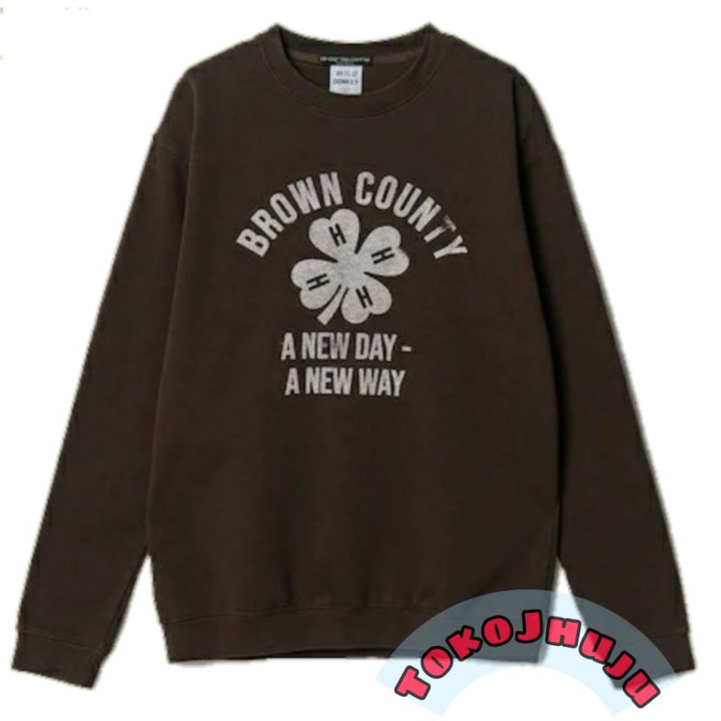 Basic Sweater Treasure Asahi BROWM COUNTY sablon depan