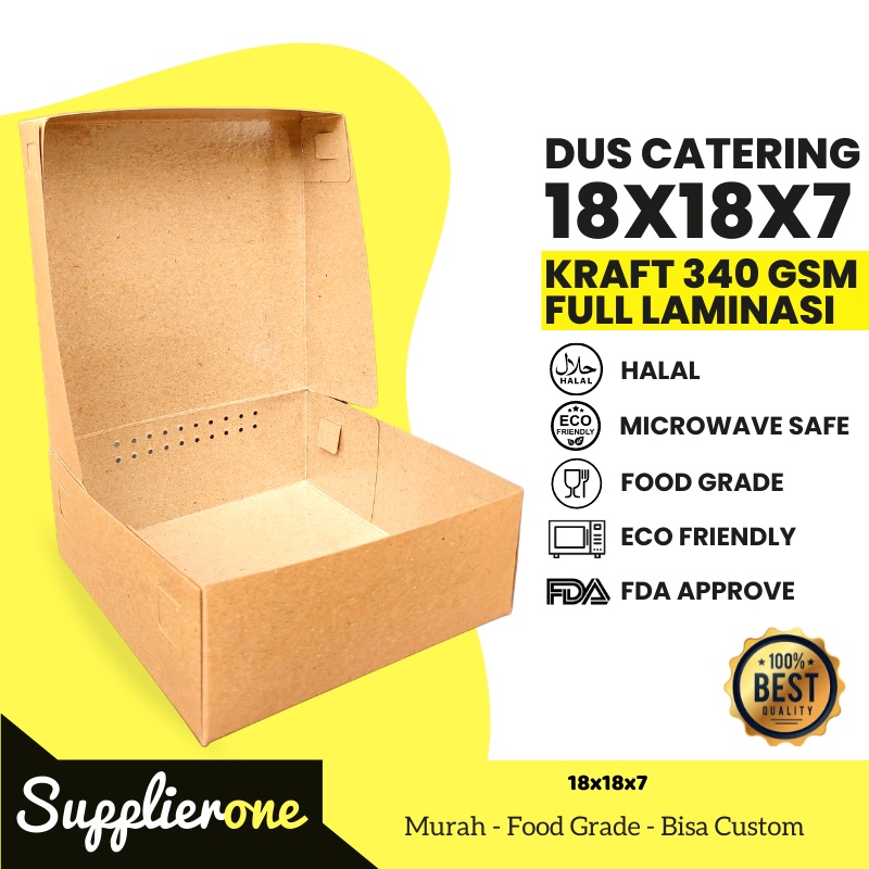 Dus 18x18x7 / Dus Catering / Box Catering / Kemasan Nasi Box / Dus NAsi / Lunch Box / Dus Kue