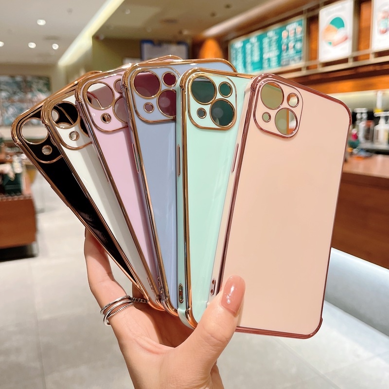 Soft Case Elektroplating 6d Anti Jatuh Untuk Iphone 13 12 11 Pro X Xs Max 7 8 Plus