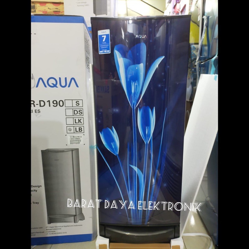 Kulkas Aqua Motif Kembang AQR 190 Kulkas 1 pintu 38 watt