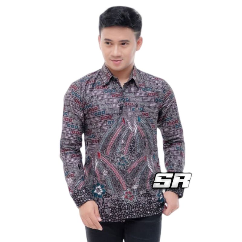 New arrival kemeja batik pria lengan panjang reguler m l xl xxl | Batik pria lengan panjang premium