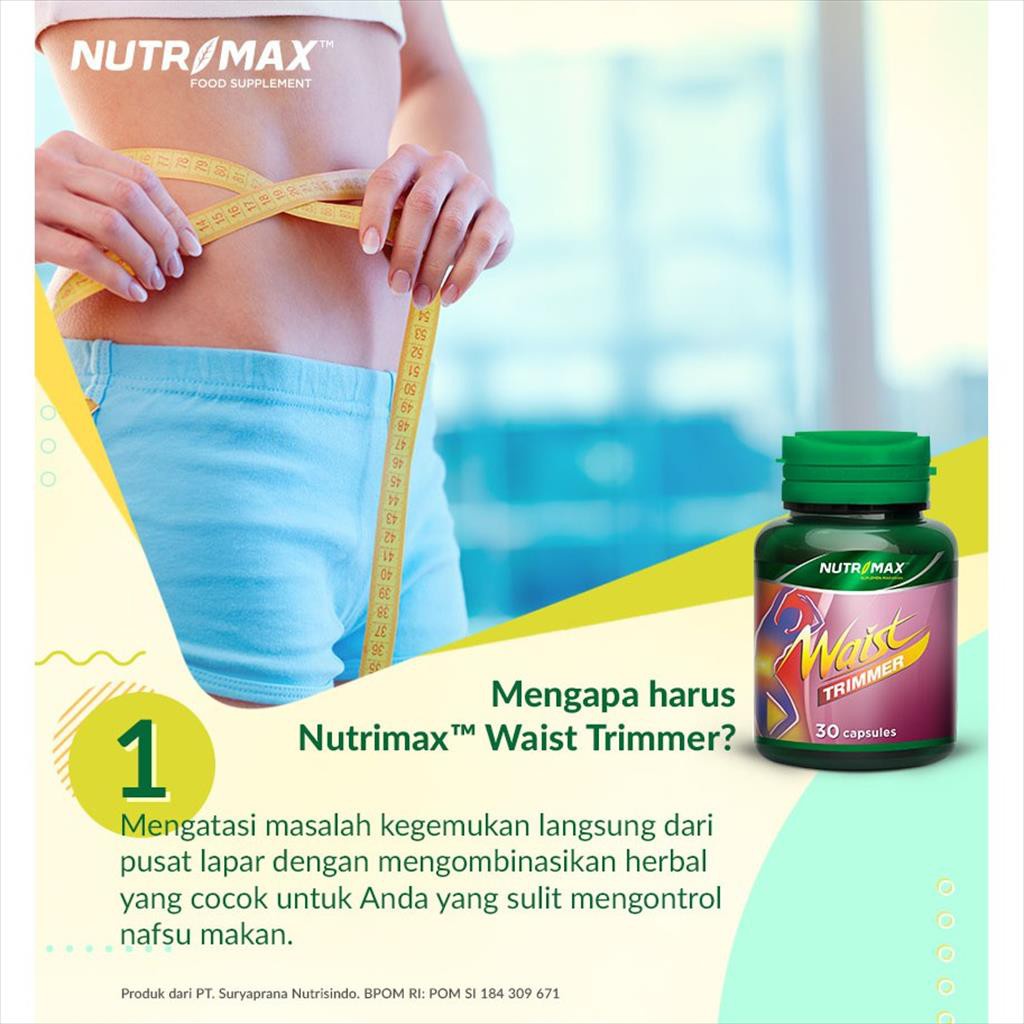 Obat Pelangsing Nutrimax Waist BPOM made in USA