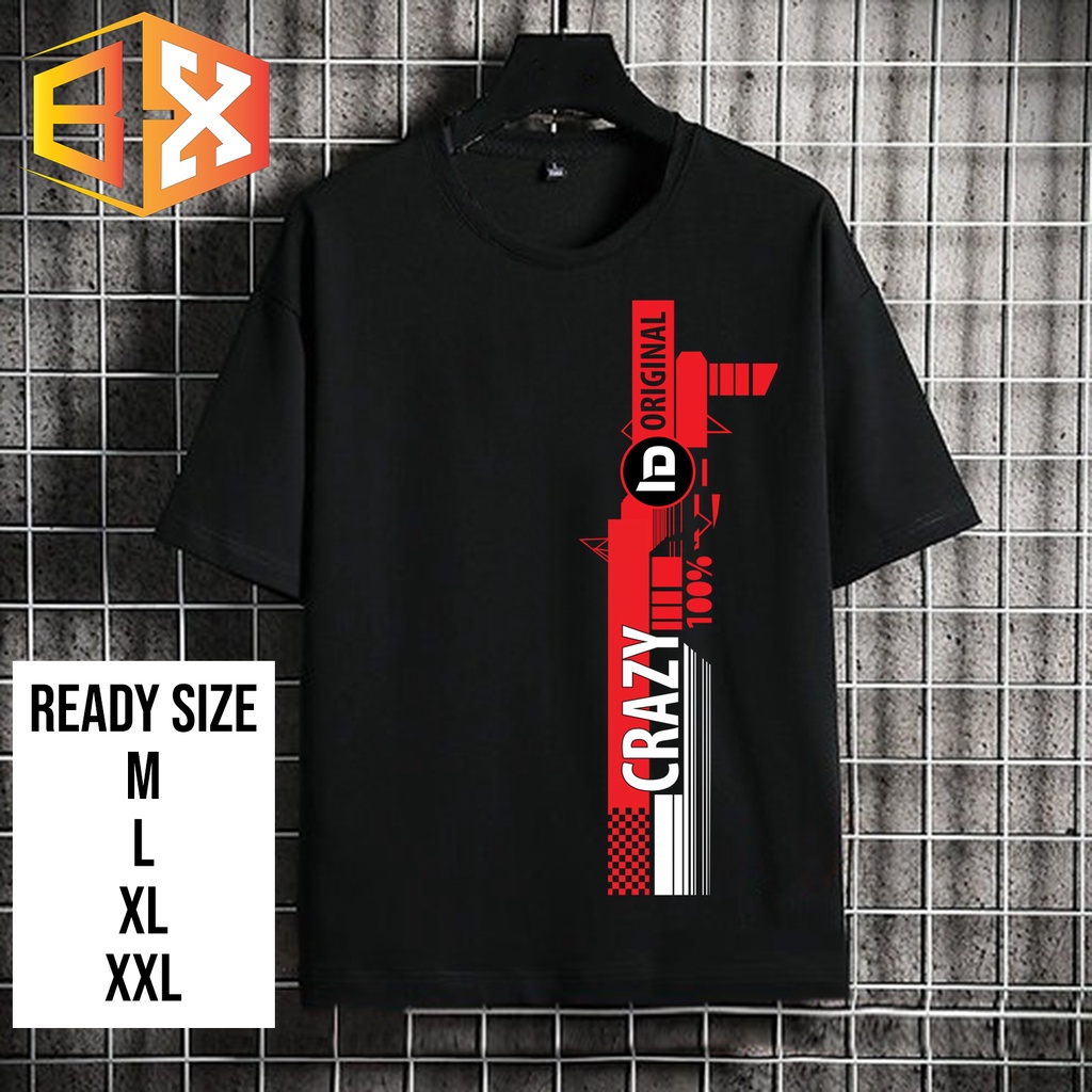14   kaos distro pria wanita motif crazy id original 100  keren terlaris   b x