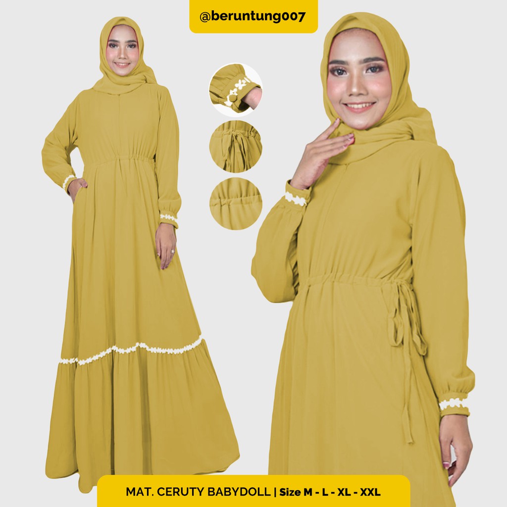 GAMIS CERUTY BABYDOLL RENDA PREMIUM LEMON - GAMIS REMAJA - GAMIS TERBARU