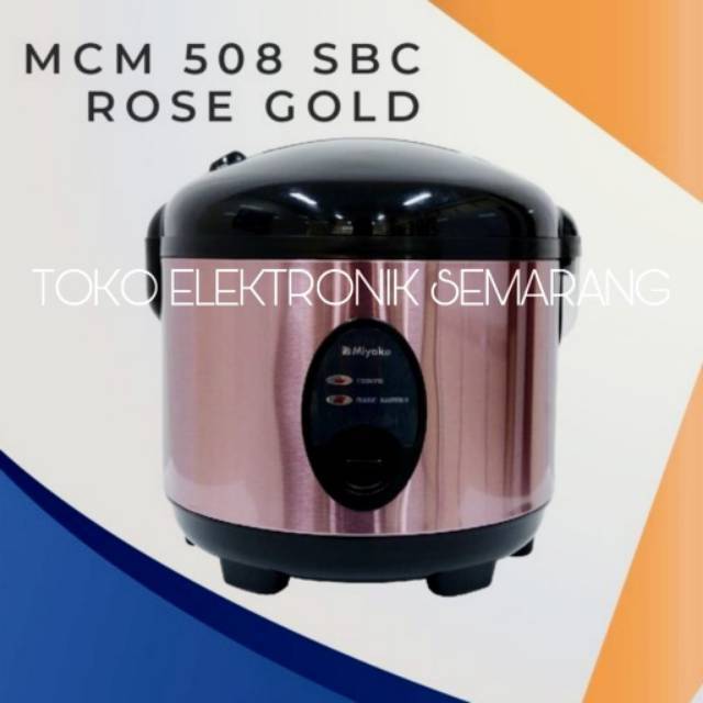 MAGICCOM MIYAKO BODY STAINLES STEEL MEMASAK MENANAK MENGUKUS NASI 3 IN 1 MCM 508 SBC MCM 507 BODY PLASTIK ANTI PANAS ANTI PENYOK UKURAN 1.8 LT