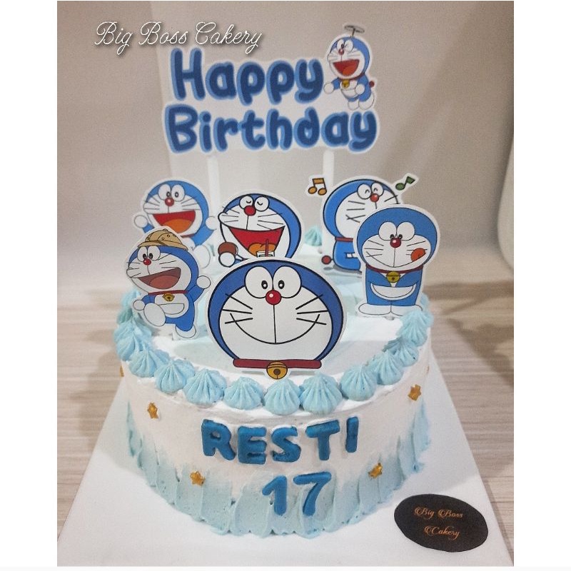 DORAEMON TOPPER BIRTHDAY CAKE KUE ULTAH KARAKTER