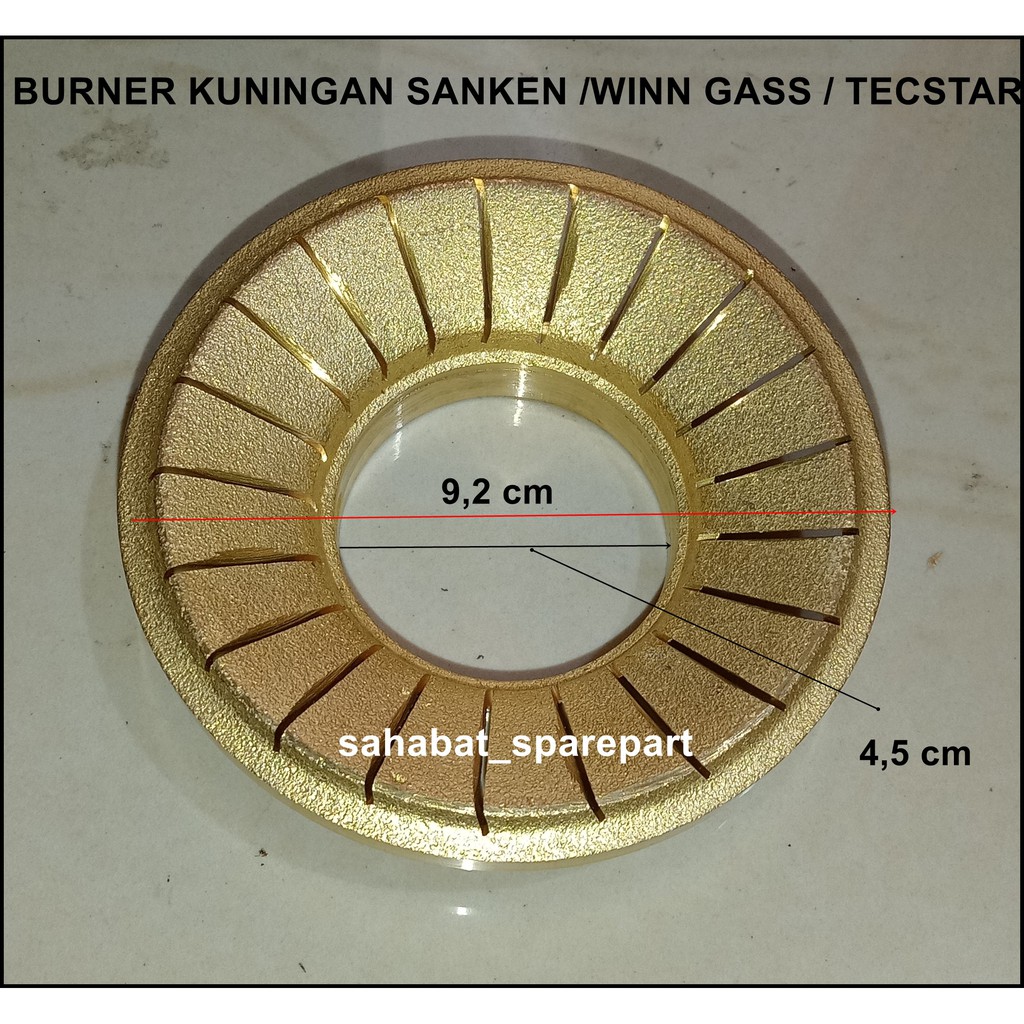 BURNER KUNINGAN KOMPOR GAS SANKEN SG-368DX KECIL