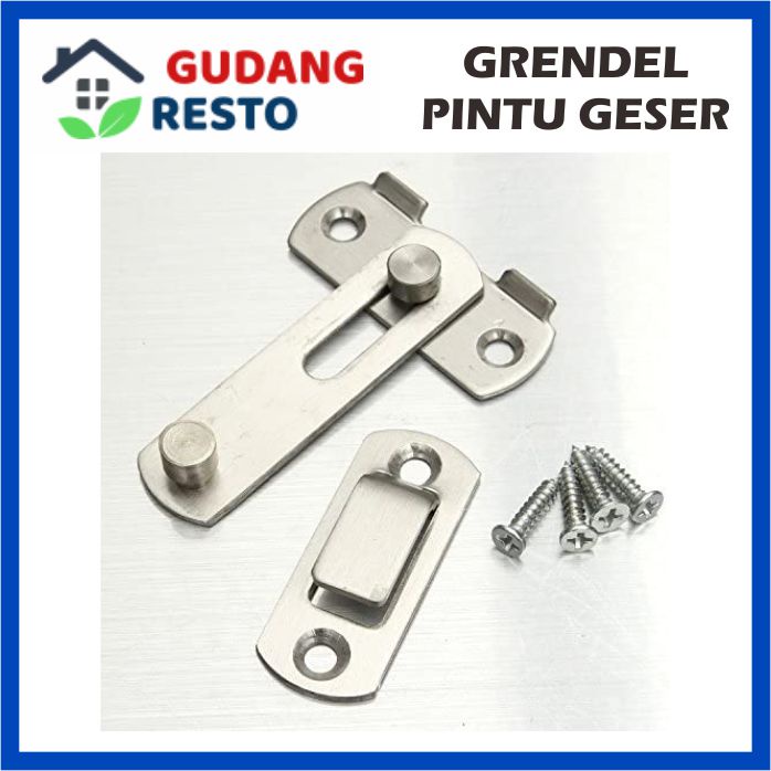 GRENDEL / KUNCI PINTU GESER / SLIDING DOOR / SELOT / SLOT / KAIT  / CANTOL PENGAMAN KAMAR MANDI / LEMARI / RUMAH / GARASI / KANDANG KUCING