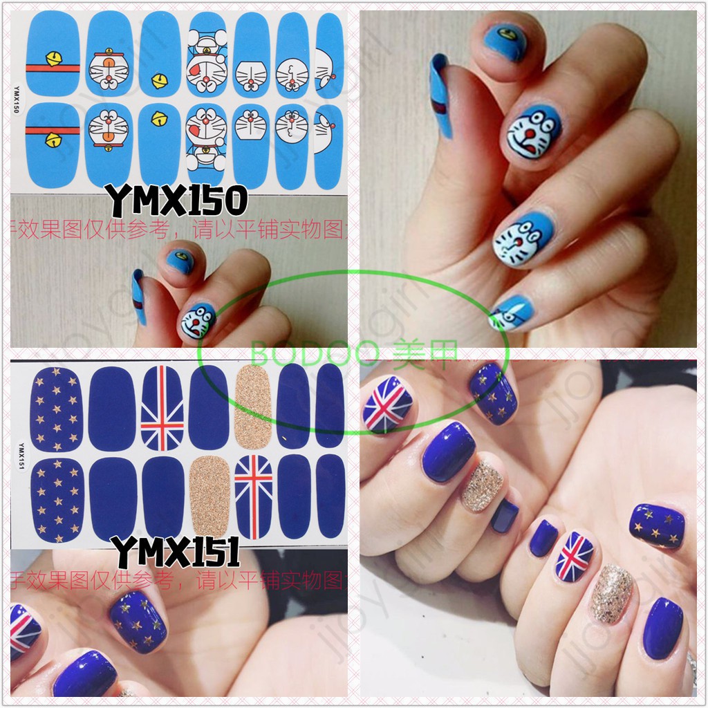 &lt;Jjoygirl&gt;YMX Nail Sticker Motif / Sticker Kuku / Stiker Kuku / Nail Stiker Glitter / Stripes Design