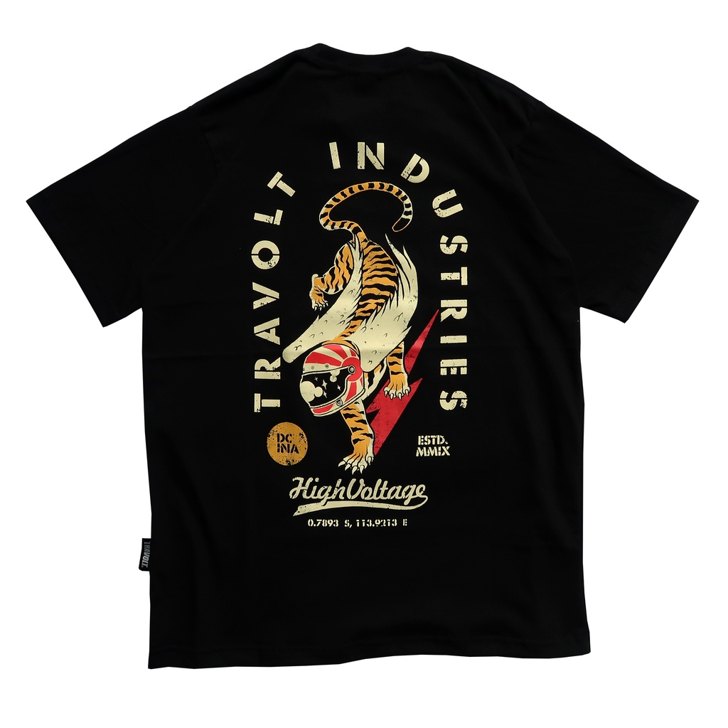 Tshirt - Tigerwings - Black - Hitam - Kaos - Travolt