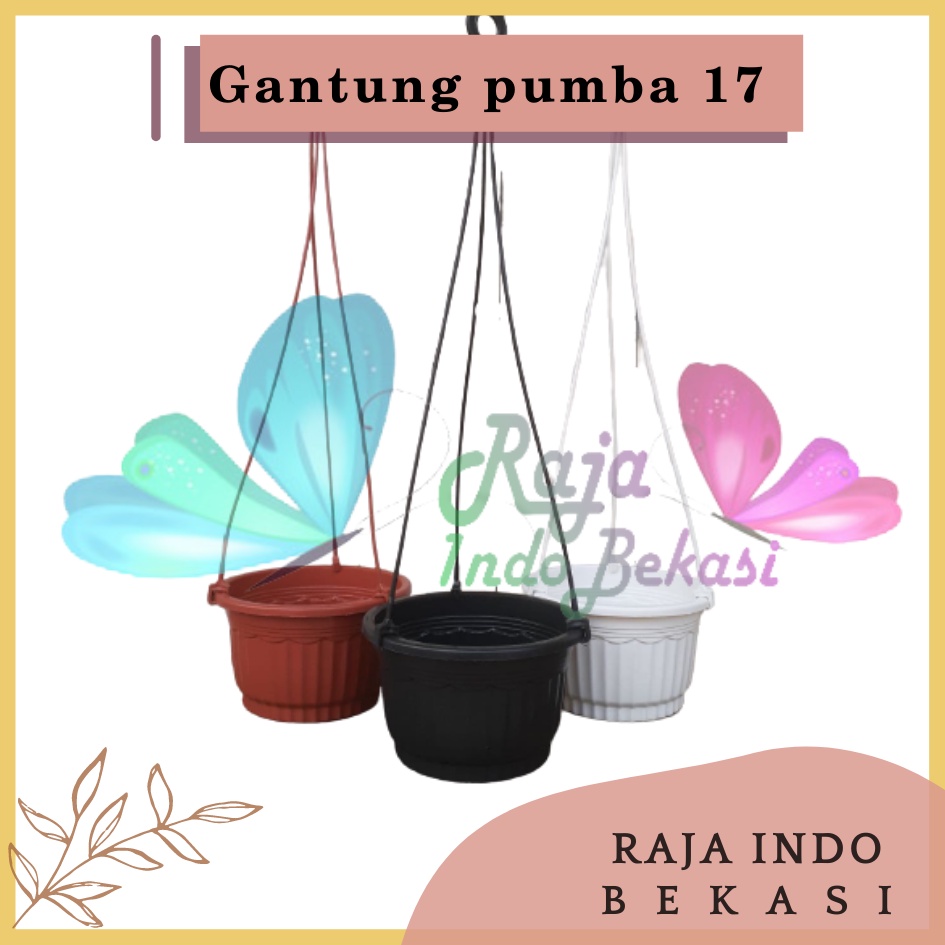 Rajaindobekasi Pot Bunga Gantung Pumba 17 Putih Merah Bata Hitam Pot Gantung Coklat Bagus Pot Gantung Plastik Murah Unik