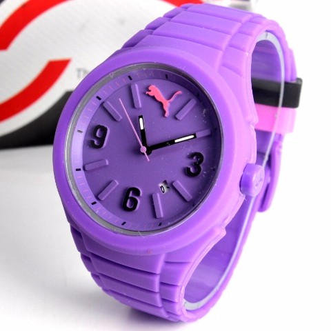 Jam Tangan Puma Wanita | Jam Tangan Puma Rubber Color Purple B_SWH