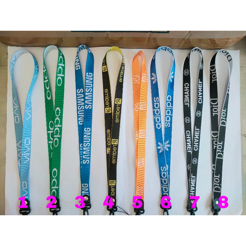 TALI GANTUNGAN  KALUNG HP STRAP KARAKTER ANIMASI BRAND MERK BOLA BRANDED