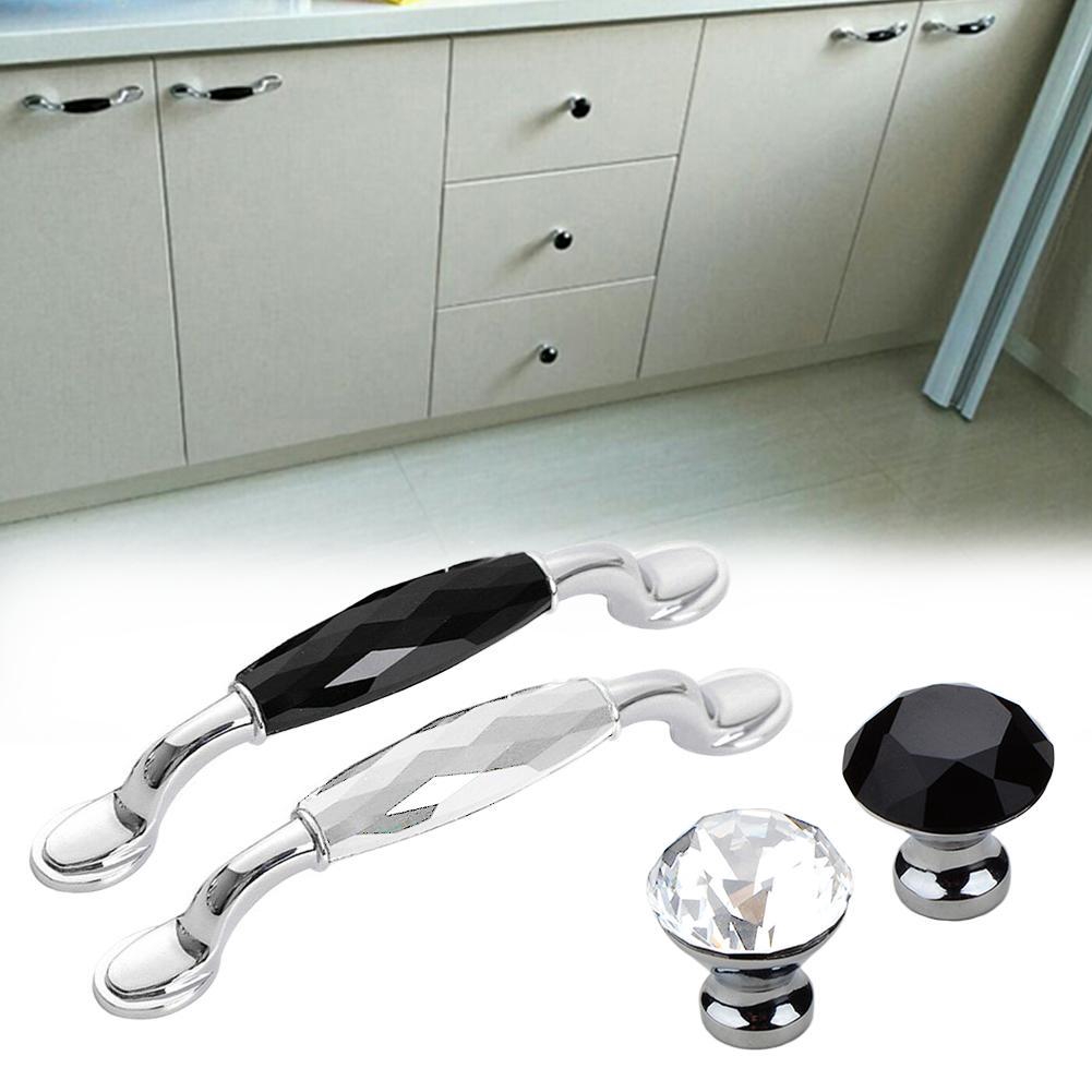 Modern Crystal Door Knob Cabinet Kitchen Wardrobe Drawer Pull Cabinet Furniture Kitchen Cupboard Pull Handle Shopee Indonesia