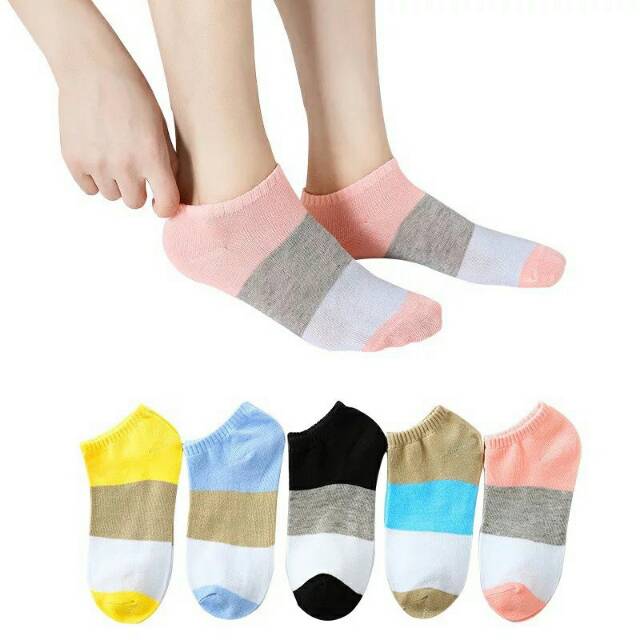 1pcs Kaos Kaki Semata Kaki Polos Pendek Muji Hidden socks 