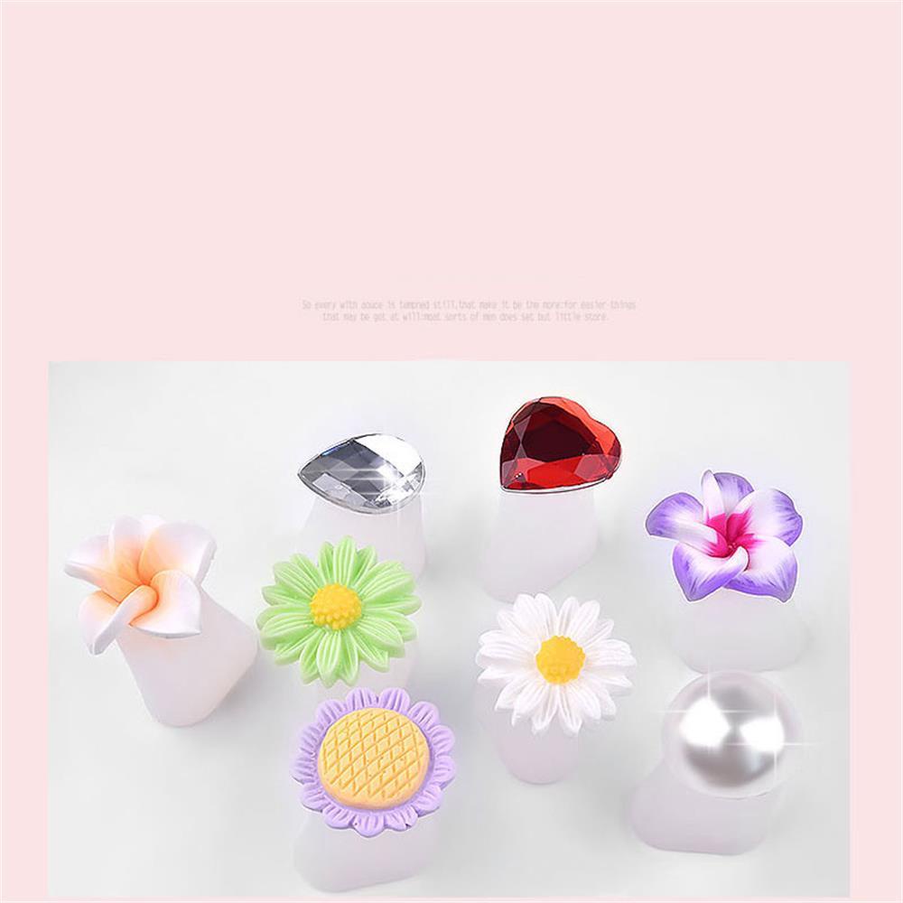 Nanas 8pcs Pemisah Silikon Jari Kaki New Pearl Diamond Flower
