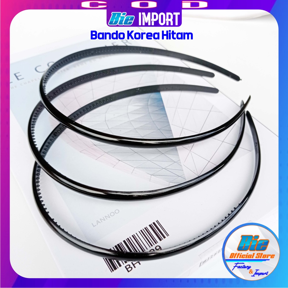 Bando HITAM Basic Polos &amp; Karakter Impor Best Seller