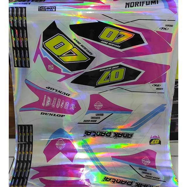 Decal CRF DTRACKER KLX LASER CHROME