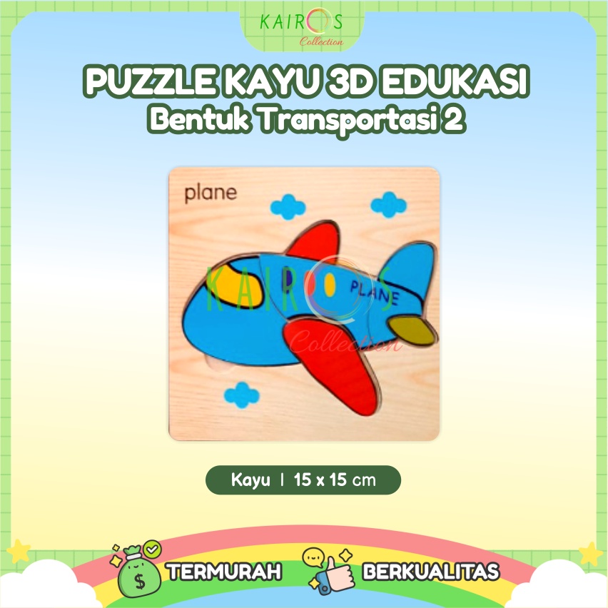 Puzzle Anak Kayu Belajar Transportasi 2