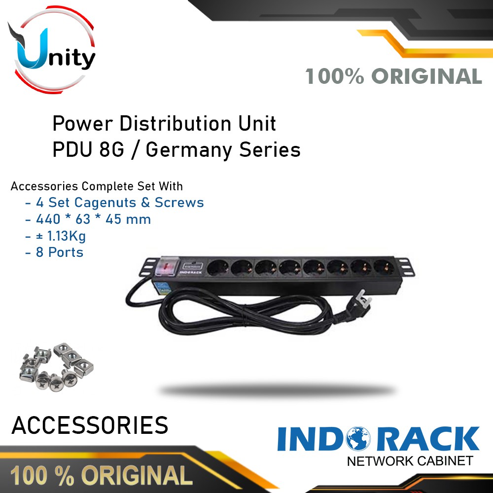 PDU 8 Outlet Power Distributuon Unit PDU 8G Indorack