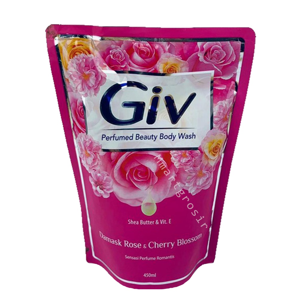 Giv Perfumed Beauty /Sabun Cair Refill/Damask Rose Cherry/ 450ml