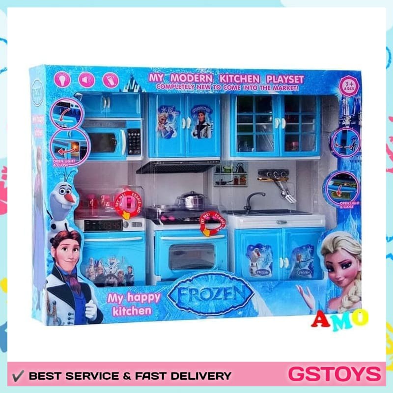 Kichen Set Mainan Masak Masakan Mainan Dapur Dapuran Anak Perempuan Modern Kitchen Set Frozen Besar