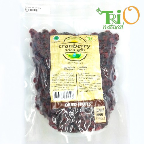 

Trio Natural Cranberries Dried split 900 gram