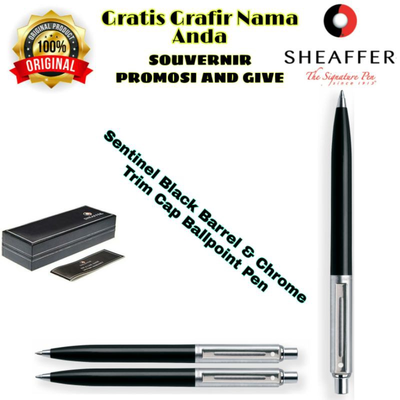 

PULPEN SHEAFFER SENTINEL BLACK CHROME ORIGINAL GRATIS GRAFIR NAMA ANDA
