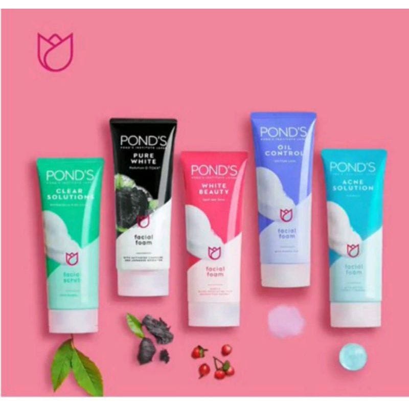 PONDS FACE FOAM AND SCRUB CLEANSER WAJAH FACIAL SABUN PEMBERSIH