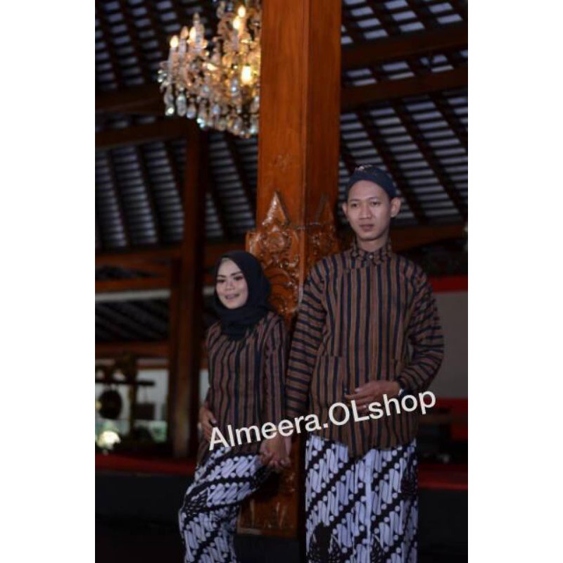 Jual Couple Setelan Surjan Kebaya Lurik Dan Bawahan Tanpa Blangkon Shopee Indonesia