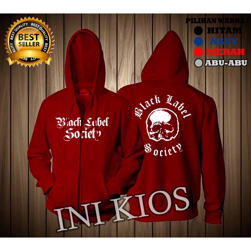 BERKUALITAS Jaket BLACK LABEL SOCIETY Keren Pria BLACK LABEL Sweater Hoodie zipper