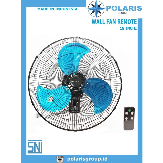 KIPAS ANGIN BESI / WALL FAN REMOTE / KIPAS ANGIN DINDING 18 INCHI