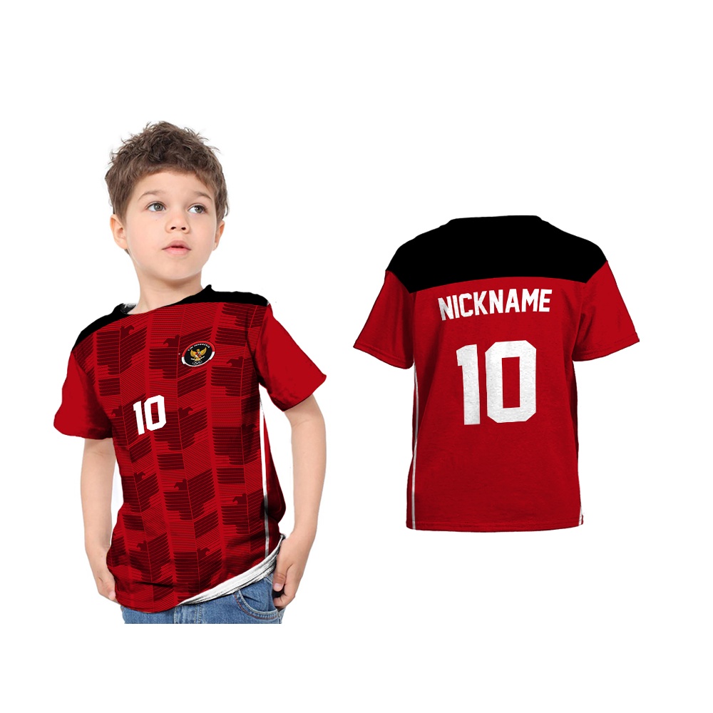 Baju Kaos Tshirt Anak Jersey Sea Games Timnas Voli Badminton Home 2022 Full Printing Custom