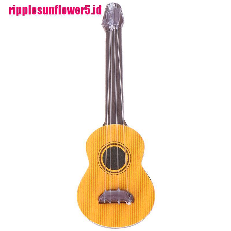 Miniatur Instrumen Gitar Skala 1: 12 Untuk Rumah Boneka