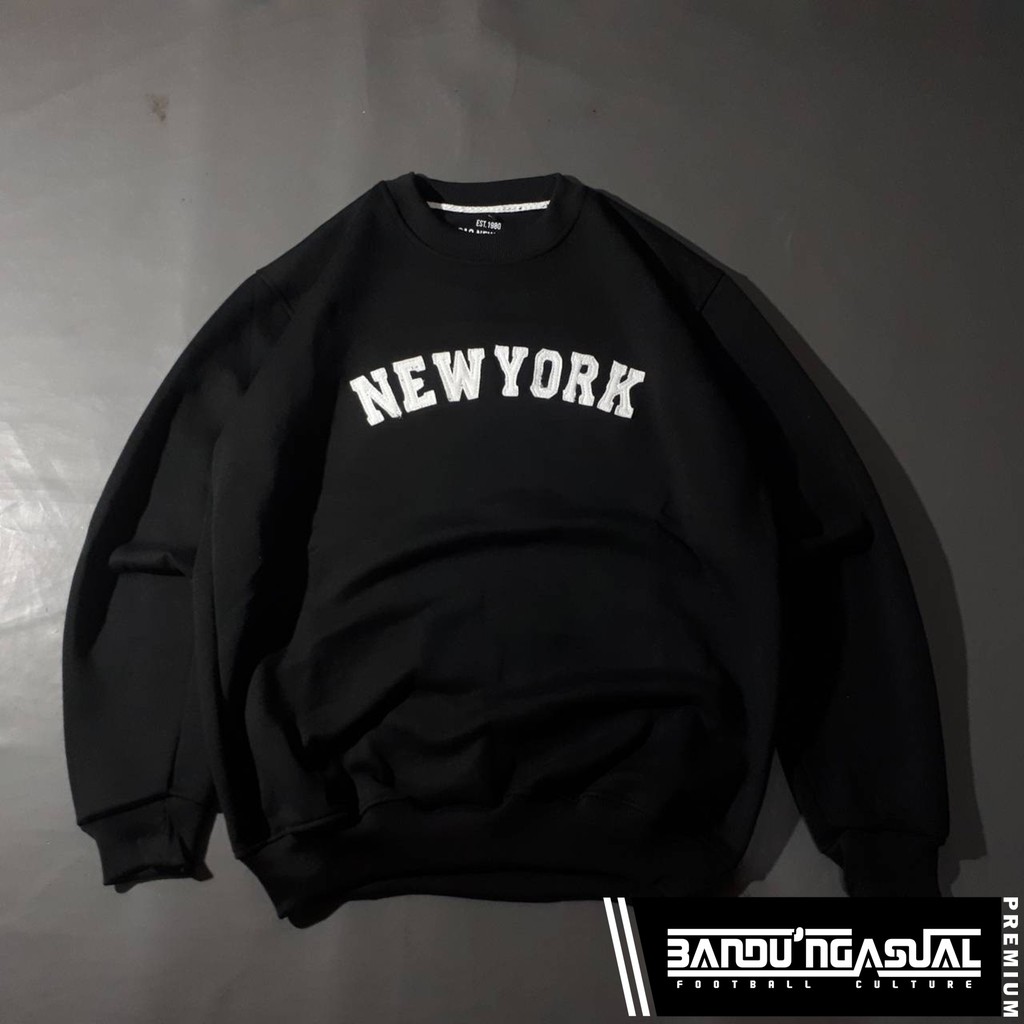 CREWNECK "SPAO NEW BASIC" NEW YORK (BLACK)