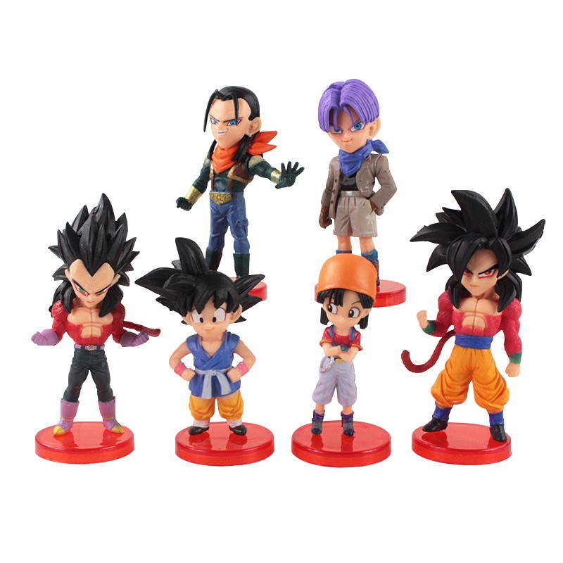 6Pcs/Set Dragon ball Action Figure Toys Dragon Ball Cake Decoration Cake Topper