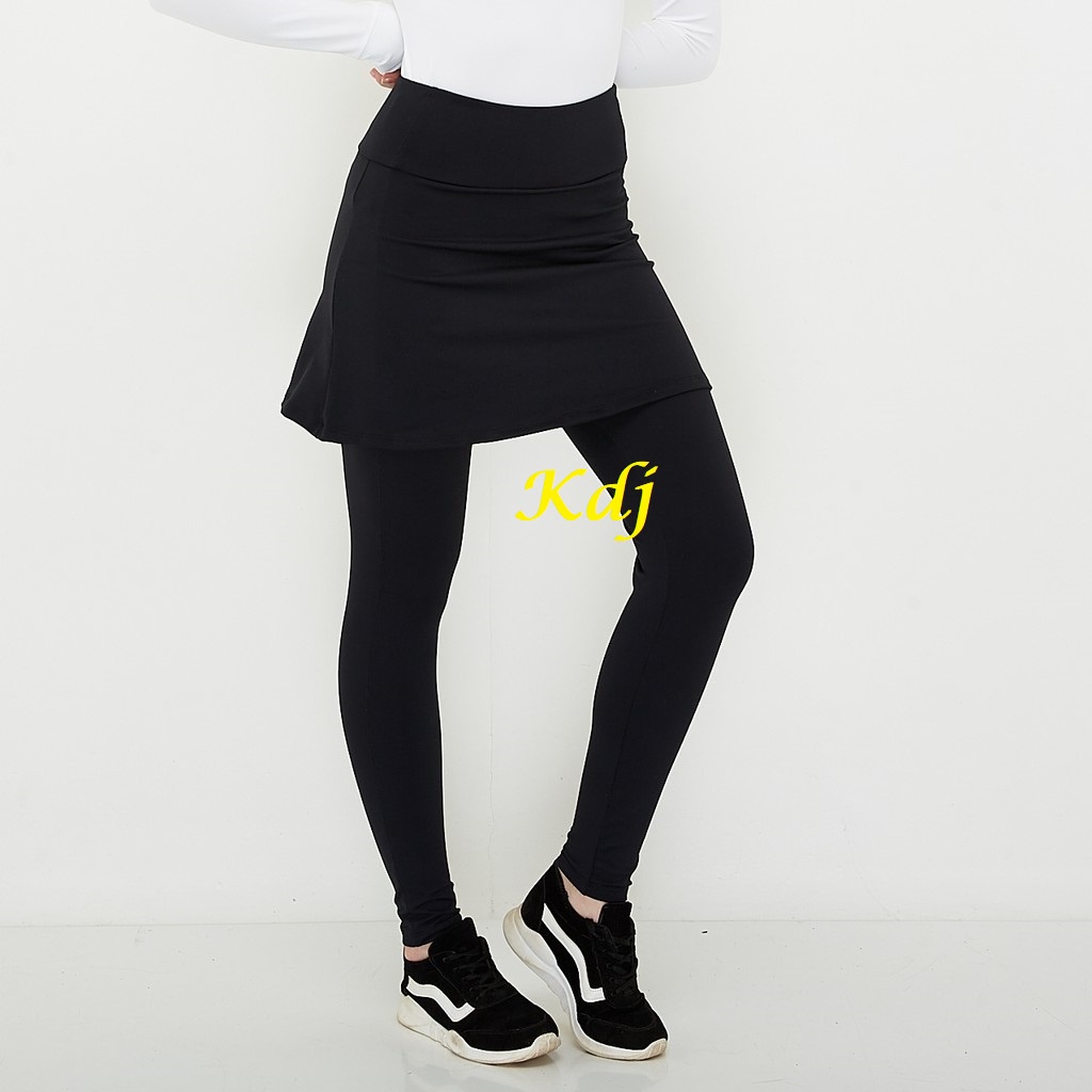 Celana Legging Rok Olahraga Wanita Senam Lari Zumba Bersepeda Ukuran STD dan JUMBO Rok Leging Lejing Sport Olah Raga Tennis Rocella Rocela Wanita aerobic gym