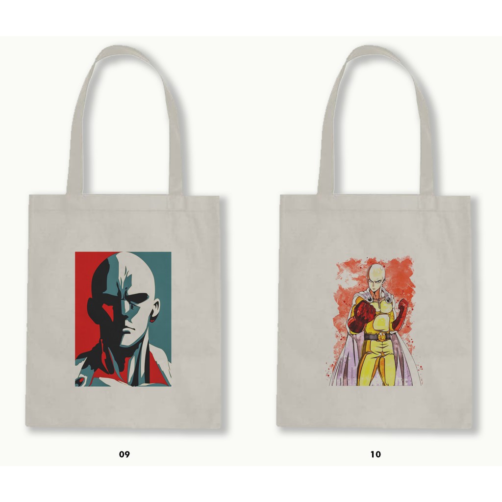 TOTE BAG BLACU  - ONE PUNCH MAN (SAITAMA)